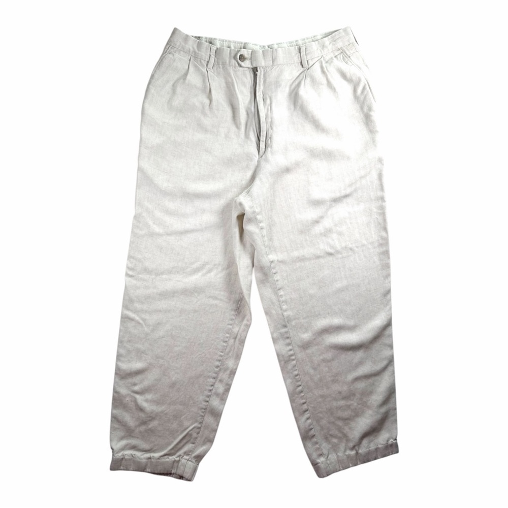 Claiborne Men's Linen White Chinos